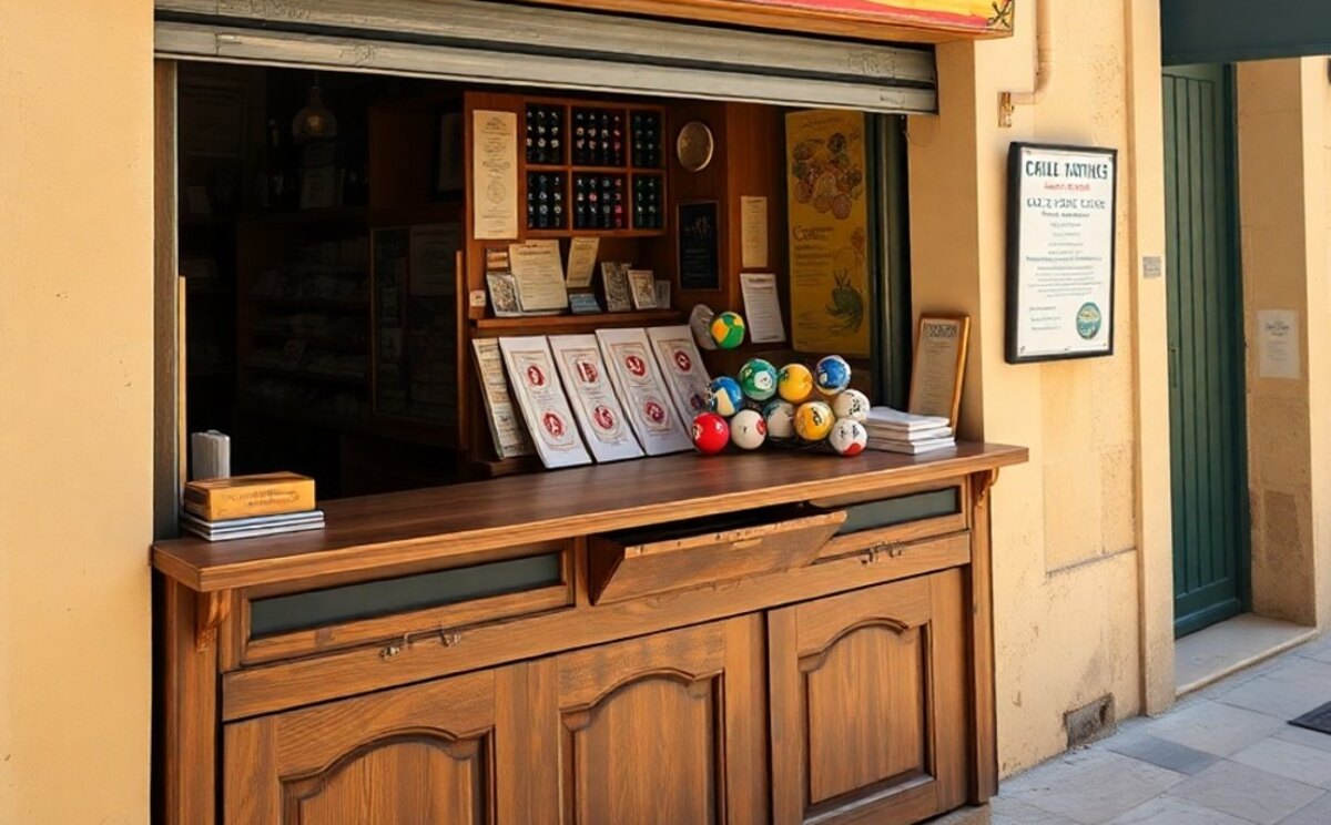 A lottery booth serving players in Malta
